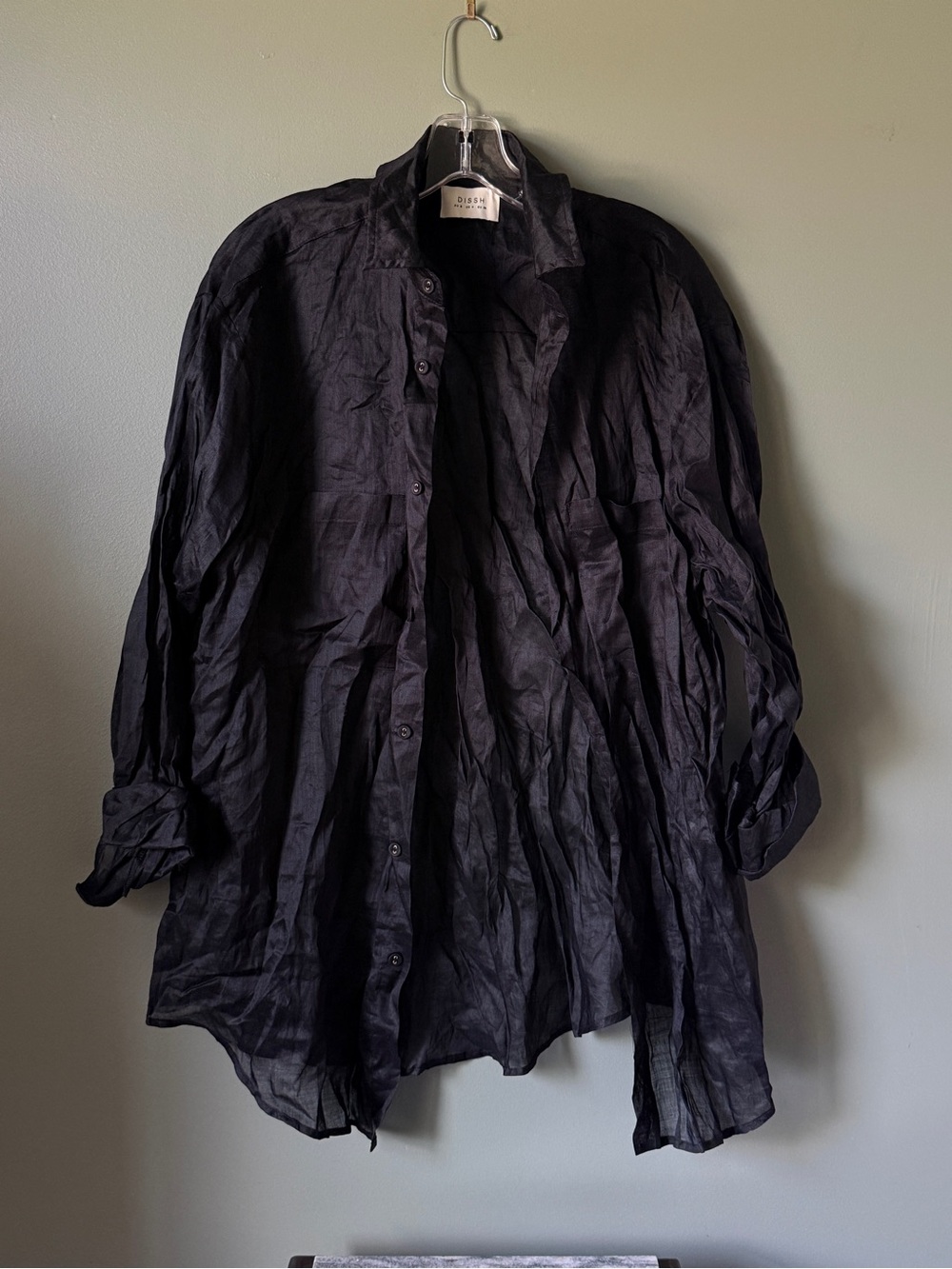 DISSH Sheer Button Up/ Cover Up - Size US 4